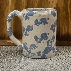 Bybee Pottery Blue and Cream Speckled Mug